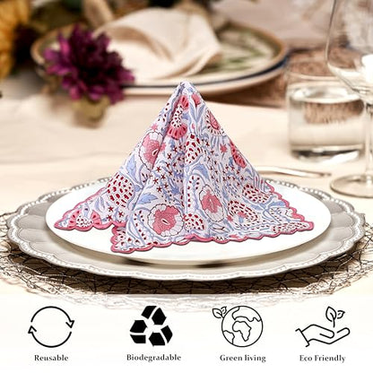 Hand Block Print Cloth Napkins (4.2329 Ounce)
