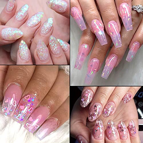 24 Grids Holographic Nail Sequins and 1 Pcs Tweezers