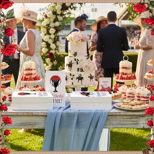 100 Pcs Derby Day Party Napkins Vintage Horse Racing Paper Guest Towels 2 Ply Horsing Decoupage Cocktail Napkins Disposable Run for the Roses Horse Hand Towels for Bathroom Home (100 Count)