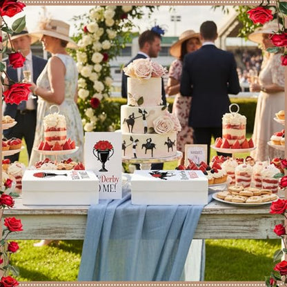 100 Pcs Derby Day Party Napkins Vintage Horse Racing Paper Guest Towels 2 Ply Horsing Decoupage Cocktail Napkins Disposable Run for the Roses Horse Hand Towels for Bathroom Home (100 Count)