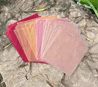 Natural Fiber Mulberry Paper Sheets 6 x 6 Inches (50 Count)
