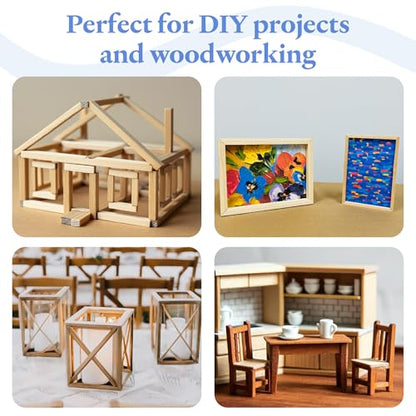 DIY Wooden Square Dowel Rod 3 (50 Count)