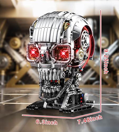 Mechanical Skull Head Building Block Set (1099 Count)