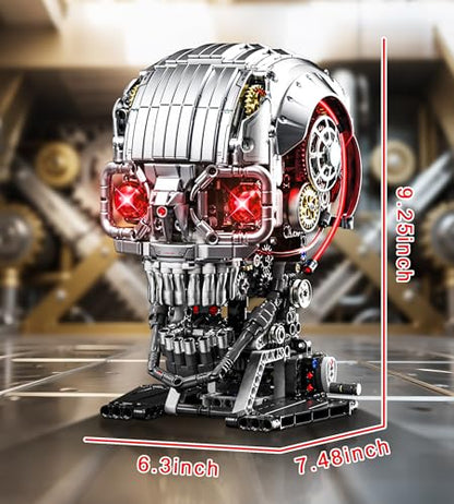 Mechanical Skull Head Building Block Set (1099 Count)