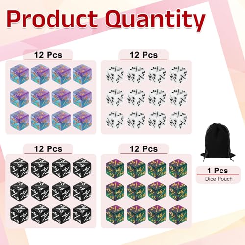 48Pcs Magic Dice Counters (48 Count)