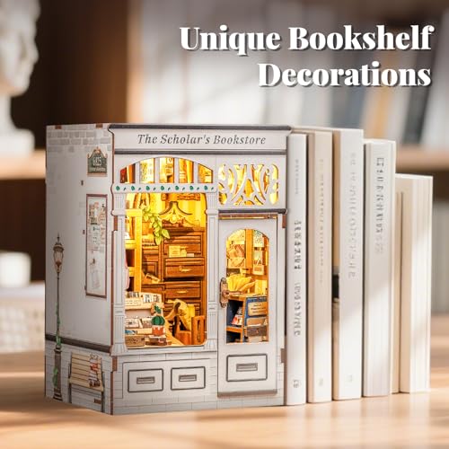 Book Nook Kit DIY Miniature House with Cat