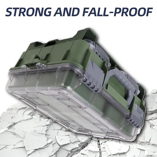 Universal Fishing Tackle Box with Two Small Tackle Tray