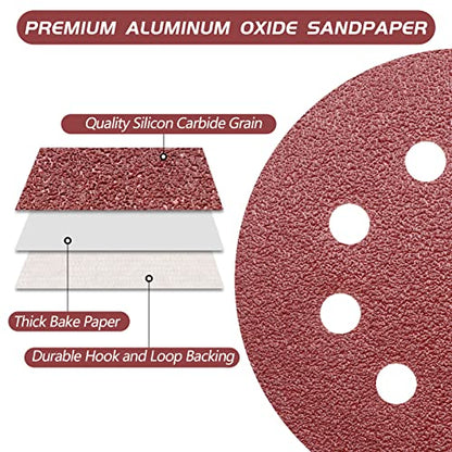 5 Inch 8 Hole Sanding Discs (110 Count)