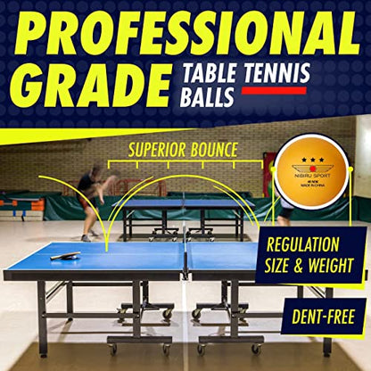 Ping Pong Paddle Set of 4 with 8 Balls & Carry Case for Table Tennis
