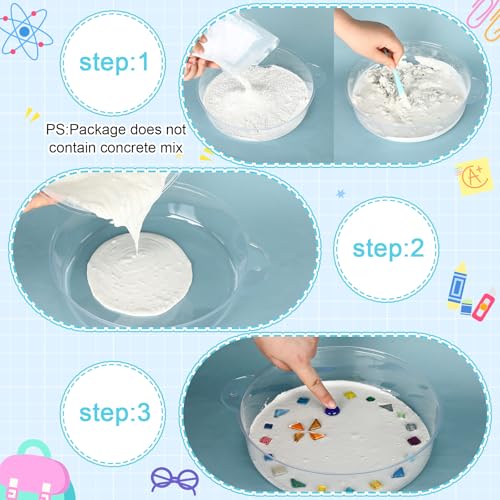 24 Pcs Stepping Stone Kit Includes Round Concrete Mold (24 Count)