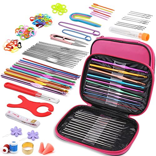 110 Pcs Crochet Hooks Set 0.6