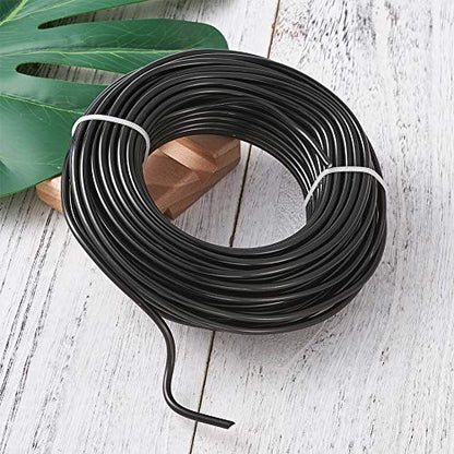 65.6 Feet 3.5mm Aluminum Wire Black Bendable Metal Craft Wire for Beading Jewelry Craft Making (65.6 Foot)