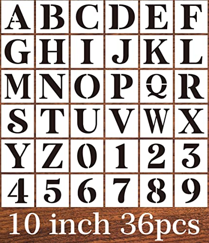 Letter Stencils for Painting 10" Alphabet Stencils (36 Count)