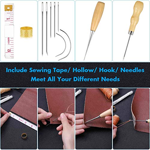 35 Pcs Leather Pouch Kit with Hole Punch (35 Count)