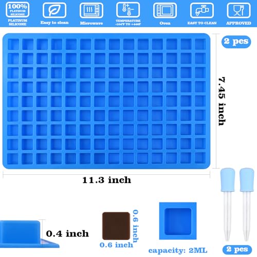2 Pack Square Silicone Candy Molds (2 Count)