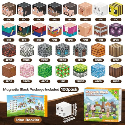 100pcs Magnetic Building Blocks (100 Count)
