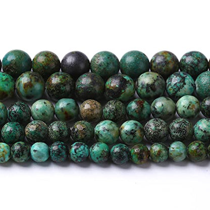 4mm 90pcs Natural African Turquoise Stone Beads for Jewelry Making Round Loose Gemstone Beads DIY Bracelet Necklace Earrings