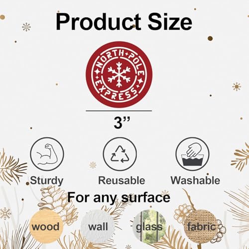 Christmas Stencils for Crafts Reusable 3" Christmas Stencil (56 Count)