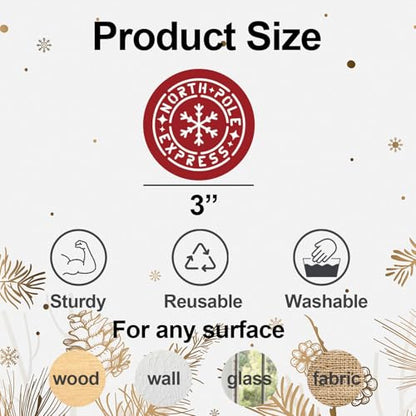 Christmas Stencils for Crafts Reusable 3" Christmas Stencil (56 Count)
