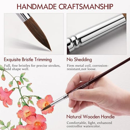 Sable Watercolor Paintbrushes Professional