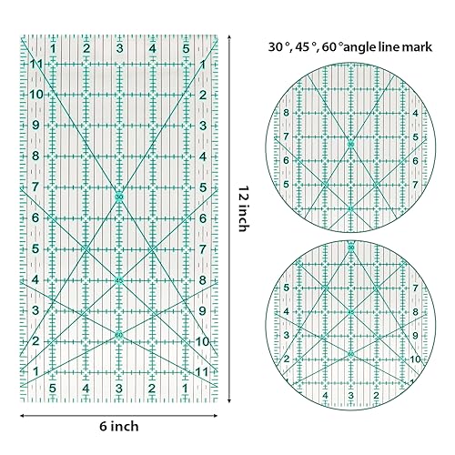 Quilting Ruler 6” x 12” Sewing Acrylic Ruler Anti