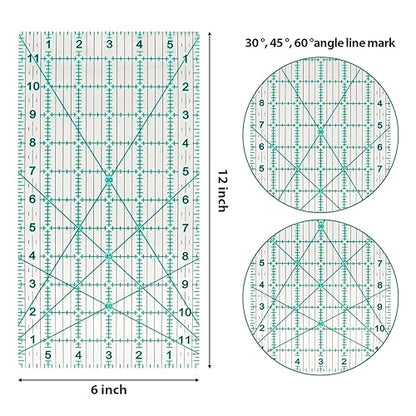 Quilting Ruler 6” x 12” Sewing Acrylic Ruler Anti