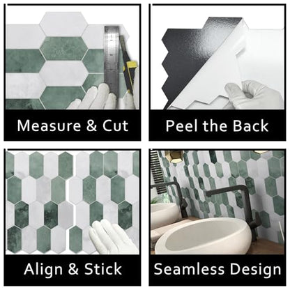 10 Sheet Peel and Stick Backsplash (9.68 Sq Ft)