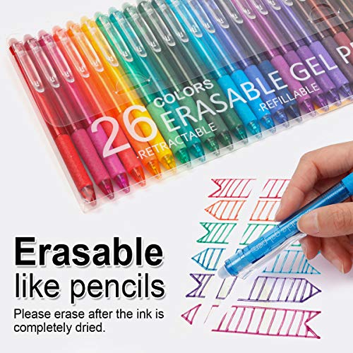 26 Colors Erasable Gel Pens (26 Count)