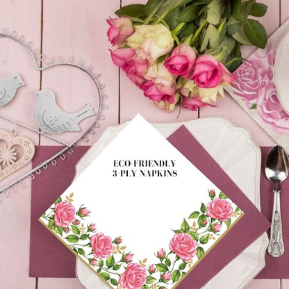 20 ct 13x13 Flowers Paper Luncheon Decoupage Napkins (20 Count)