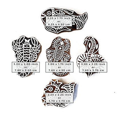 Wooden Printing Stamp (5 Count)