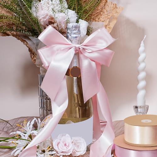 Light Pink Satin Ribbon 1.5 inch x 50 Yards