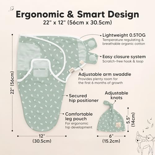 3pk Organic Swaddles for Newborns Girls (3 Count)