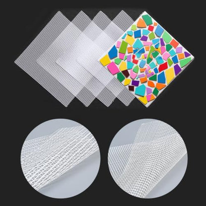 10 Sheets 12'' x 12'' Mosaic Mesh for Mounted Tile Fiberglass Mesh Backing