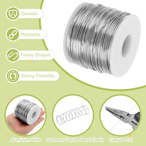 18 Gauge Anodized Aluminum Craft Wire Bendable Bonsai Training Wire 492 Feet 1mm for Sculpting Crafts Wreath Floral Beading Jewelry Making
