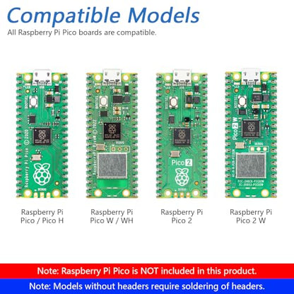 Omni Wheel Car Kit for Raspberry Pi Pico 1 2 W