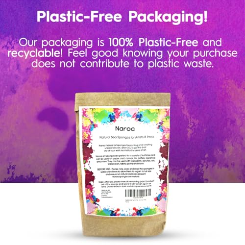 Artist Natural Sea Sponges for Painting 8 Pack (8 Count)