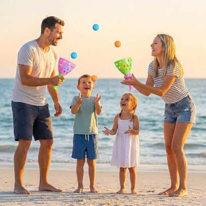4 Pack Outdoor Game Toys for Kids Boys with 20 Balls Pop Pass Catch Ball Game Outside Toys Gifts for 3 4 5 6 7 8+ Year Old Boys Kids Outside Outdoor Gifts for Ages 4 (20 Count)