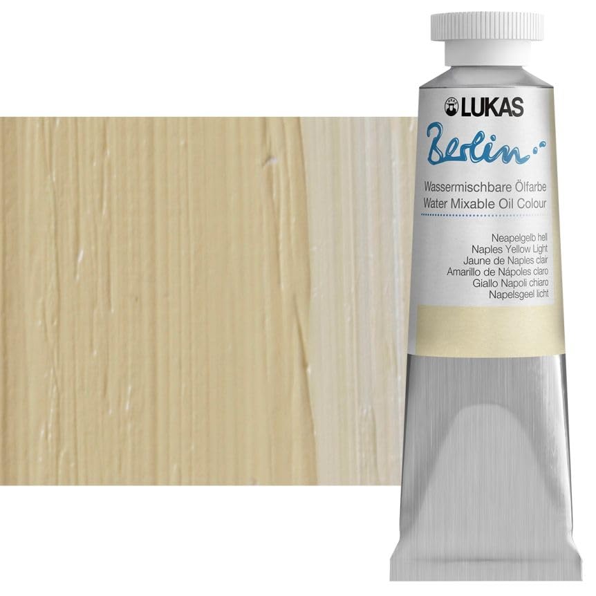 Berlin Pro Artists Water Mixable Oil Paint 37 ml Tube Naples Yellow Light