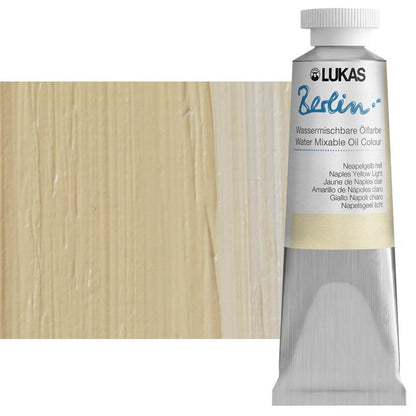 Berlin Pro Artists Water Mixable Oil Paint 37 ml Tube Naples Yellow Light