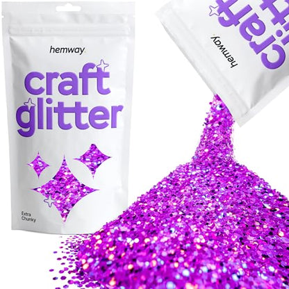 Craft Glitter Purple Holographic 100g Extra Chunky Glitter (3.5 Ounce)