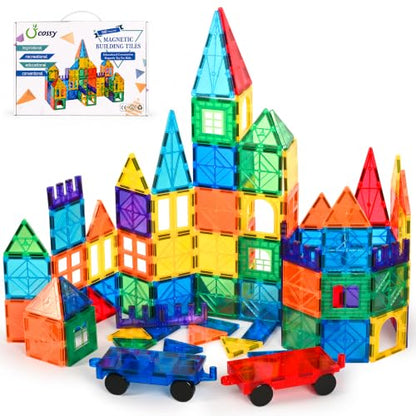 100 Pcs Magnetic Tiles Magnet 3D Building Blocks Set (100 Count)