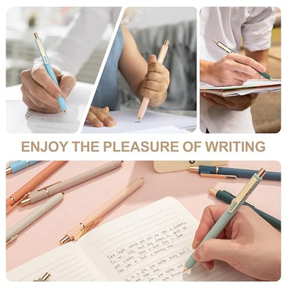 Gel Pens Black Ink Pens for Office 0.5mm Fine Point Pen Smooth Writing Retractable (18 Count)