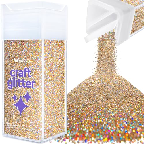 Craft Glitter Shaker Gold Silver Holographic 130g Microfine (3.8 Ounce)
