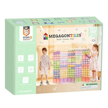120PCS Premium Magnetic Tiles Set