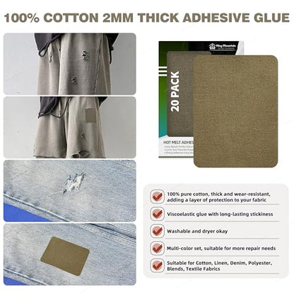 Iron on Repair Patch 20 Pcs Pack (20 Count)