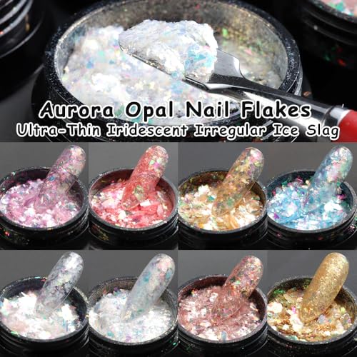 Holographic Mermaid Nail Art Glitter Iridescent Flakes (2.5 Ounce)