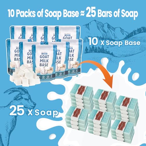 Goat Milk Soap Making Kit with Soap Melter and 5 Lbs Soap Base