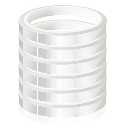 6 Rolls 10mm x33m(108ft) Clear Heat Tape,Transparent High Temperature Heat Resistant Tape,Heat Transfer Tape for Heat Press and Sublimation,Heat Transfer Vinyl,No Residue