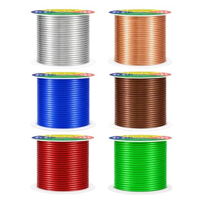 14 GA Green Brown Red Assorted Anodized Aluminum Craft Wire