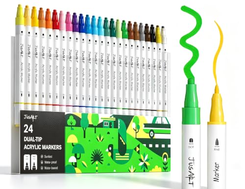 Acrylic Paint Markers 24 Colors (24 Count)